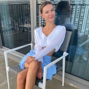 White Crop Top Zara Size S